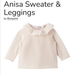 Bonpoint Cashmere Baby Pink Anisa Sweater and Leggings Set
